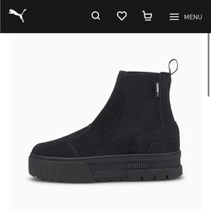 PUMA Suede Mayze Platform Chelsea Boot (BLACK)
